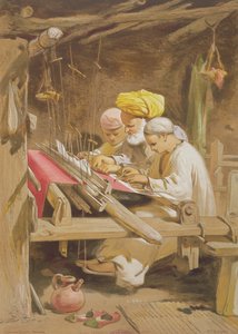 Sciarpe di cashmere: tessitura, 1863 da William Crimea Simpson